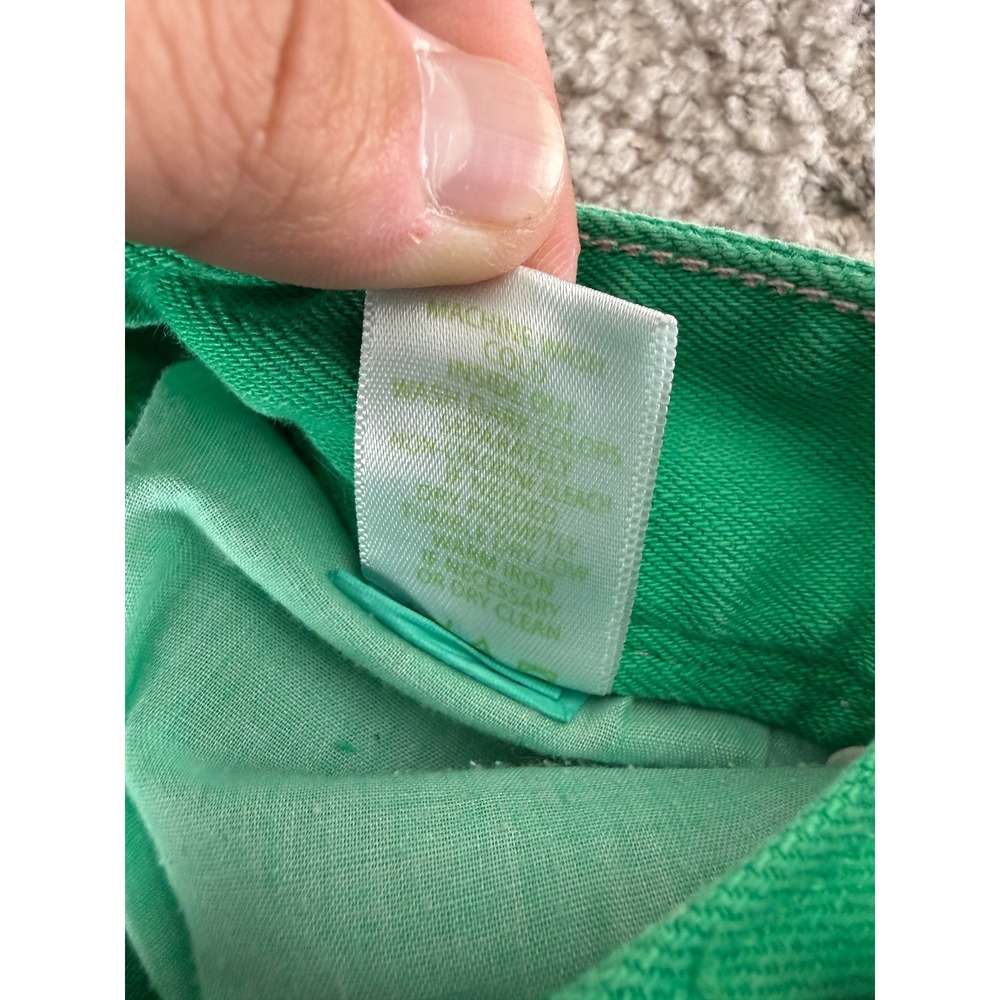 Lilly Pulitzer Size 0 Worth Straight Leg Denim Jeans Green‎ Womens - Picture 13 of 14